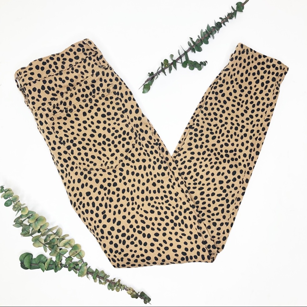 J Crew 9” High Rise Toothpick Jean Leopard Print - Picture 2 of 8